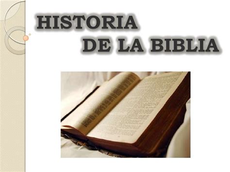 historia de la biblia